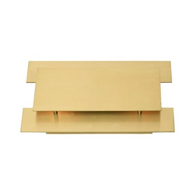 Satin Brass 2-Light Wall Sconce with Solid Brass Shade