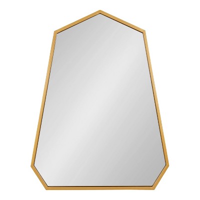 Hammell 23" x 30" Gold Geometric Heptagon Wall Mirror