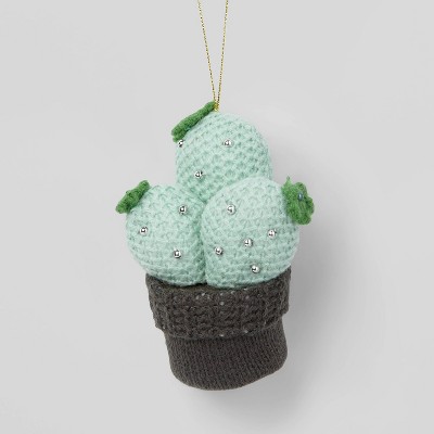 Cactus Flower Ornament with Dark Gray Pot - Wondershop™