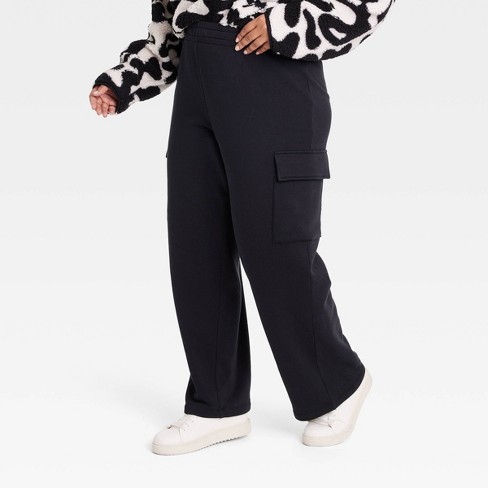 Women's Cargo Graphic Pants - Black : Target