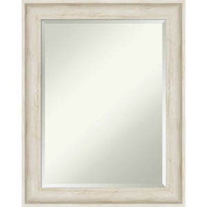 23" x 29" Regal Birch Framed Wall Mirror Cream - Amanti Art: Modern Beveled, No Assembly Required - 1 of 4