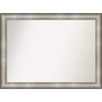 43" x 32" Non-Beveled Imperial Silver Wall Mirror - Amanti Art