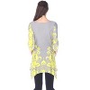 Women's Scoop Neck Printed Yanette Tunic Top - White Mark - 2 of 2