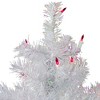 Northlight 3' Pre-Lit Slim White Iridescent Pine Artificial Christmas Tree - Pink Lights - 3 of 4