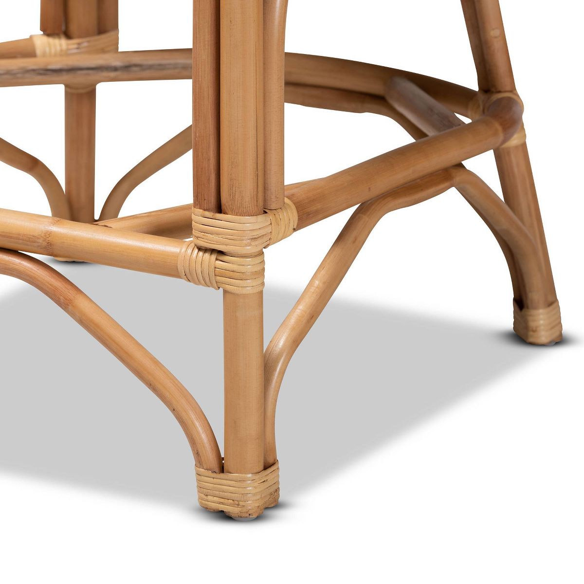 Rose Fabric Upholstered Counter Height Barstool with Footrest - bali & pari - thumbnail 4