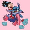 Girls Lilo & Stitch Friends On Tricycle T Shirt - 2 of 4