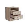 FONTOI Nightstand with Two Drawers&Handle, Bedside Table with Open Shelf, Side Table, End Table for Bedroom, Gray, 15.7"*19.9"*14.7" - 4 of 4