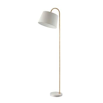 Dacey Floor Lamp - Gold Leaf/White - Safavieh.