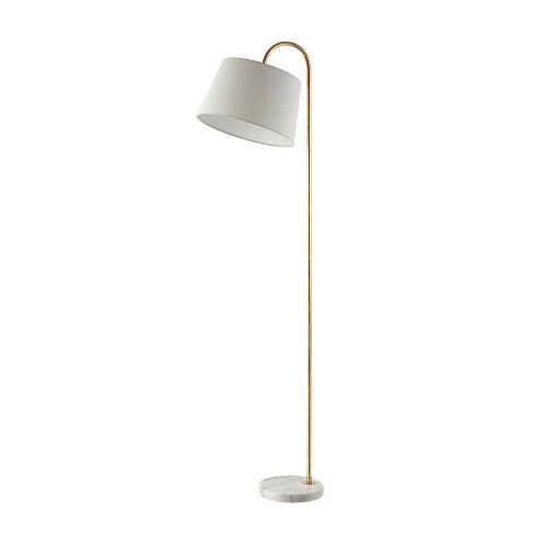 Dacey Floor Lamp Gold Leaf White, Gold Tripod Lamp Target