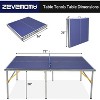 Zevemomo Portable Table Tennis Table,Foldable Ping Pong Game Set for Indoor/Outdoor,Ping Pong Table Top with Net,2 Paddles and 3 Balls, Playback Mode - 4 of 4