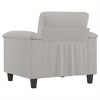 vidaXL Sofa Chair Light Gray Microfiber fabric, metal, plywood Compact - 4 of 4