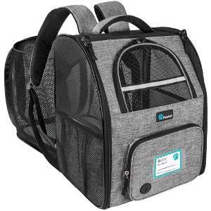 PetAmi Expandable Pet Backpack Carrier for Dog Cat, Airline Approved Travel Hiking Carrying Small Medium Puppy Kitten Extended Back Pack - 1 of 4