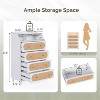 VINGLI White Rattan Dresser with LED Lights, Tall Dresser, Rattan Chest of Drawers for Bedroom - 2 of 4