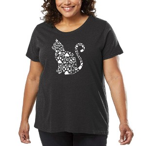 LA Pop Art Cat Claws - Women's Word Art T-Shirt - 1 of 4