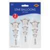 Beistle Star Balloons w/Tassels, 3' 9", (6/Pkg) Silver - 3 of 4