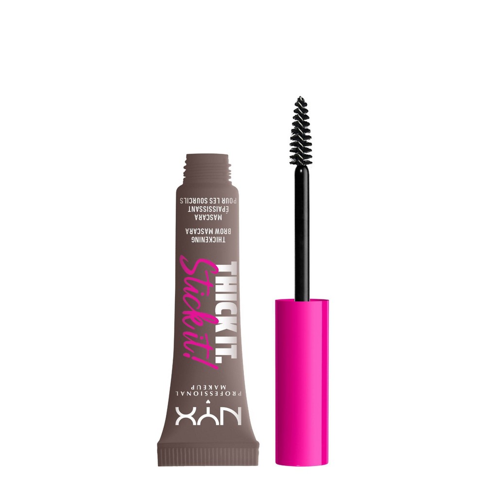 Photos - Other Cosmetics NYX Professional Makeup Thick It Stick It Brow Gel Mascara - Ash Brown - 0 