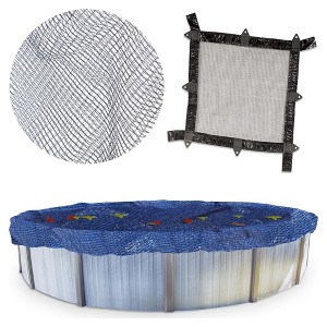 Swimline Hydrotools Leaf Net Heavy Duty Winter Leaf Net Pool Cover for 33 Ft Above Ground Swimming Pools, Oval Design, Black - 1 of 4
