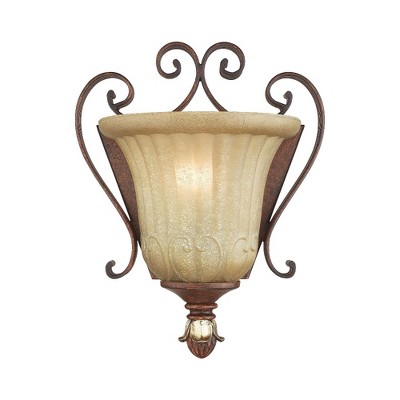Livex Lighting Villa Verona 1 - Light Wall Light in  Verona Bronze/Aged Gold Leaf