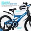 HONGGE Kids Bike 16 Inch 18 Inch for Boys and Girls with Training Wheels Adjustable Seat Hand Brake Coaster Brake Dual Suspension All Terrain Tires - 4 of 4
