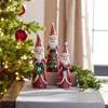 Santa Figurines with Distressed Wood Finish – Set of 3 Holiday Decor by Melrose - 2 of 3