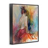 Stupell Industries Contemporary Female Pose Energetic Brush Strokes Black Framed Giclee Art - 3 of 4