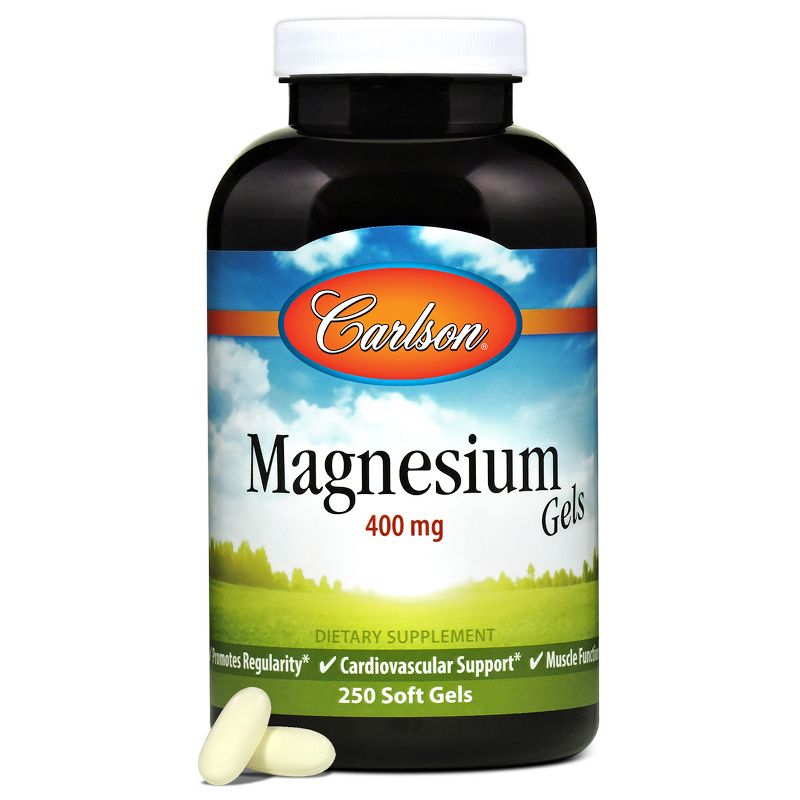 Carlson - Magnesium Gels, 400 mg of Magnesium, Heart Health, Bowel Function, 4 of 5