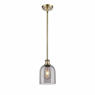 Bella - 1 Light Stem Hung Mini Pendant In Industrial Style-9.5 Inches Tall and 5.5 Inches Wide