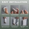 LunaLulinlk Liquid Soap Dispenser Wall Mount 450ml/15oz, Luxury Shower Hand Soap Dispenser with 3pcs Adhesives White - 2 of 4