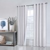 Thermaplus Ventura Blackout Grommet Curtain Panel Pair Frame Your Windows with Subtle Slub Textured Motif Each 78" x 84" White - image 2 of 4