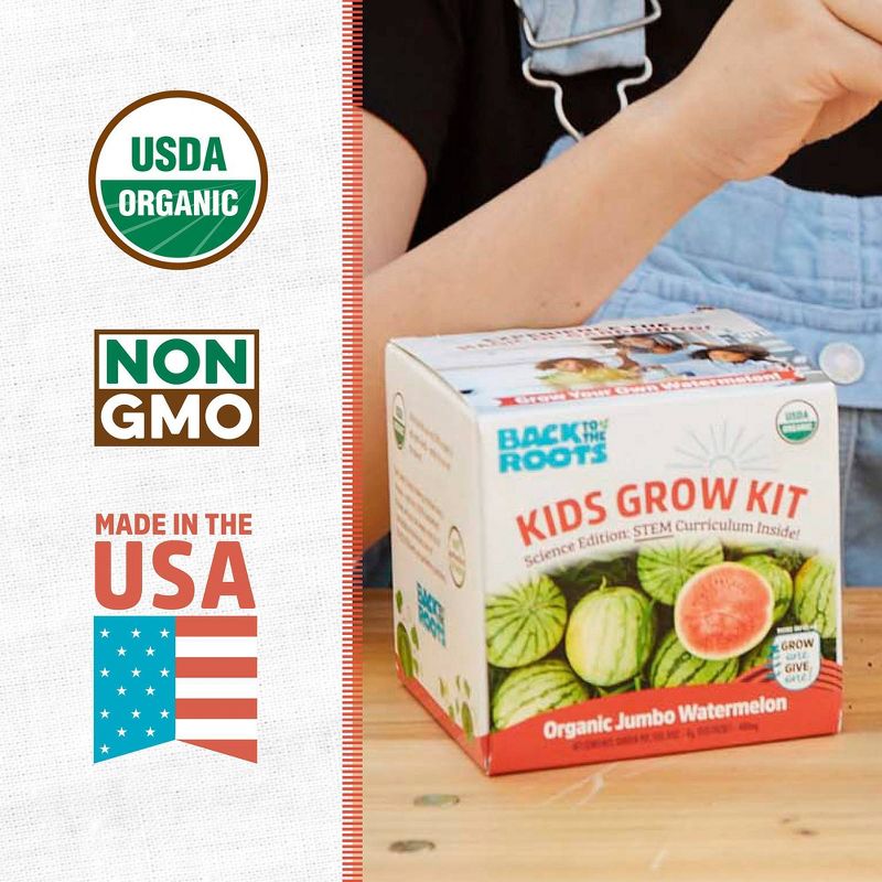 Back to the Roots Kids Grow Kit Science Edition Organic Jumbo Watermelon, 5 of 12