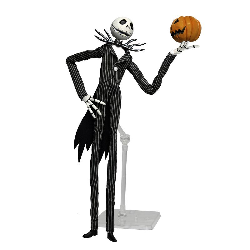 NECA The Nightmare Before Christmas Jack Skellington with Pumpkin 9&#34; Articulated Figure, 1 of 7
