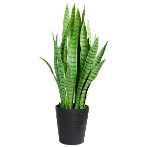 Northlight Real Touch™️ Artificial Two Tone Potted Snake Plant - 3' - 1 of 4