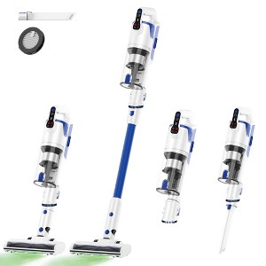 Whall Cordless Vacuum – Strong Brushless Motor, Removable 2500mAh Battery, Up to 45 Minutes, Perfect for Floors and Pets (Blue) - 1 of 4