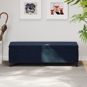 Modern Contemporary Altay Velvet Storage Ottoman with Fabric-Christopher Knight Home - 1 of 4