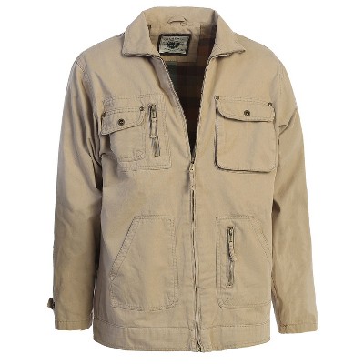 Gioberti Men's 100% Cotton Casual Outerwear Twill Multi Pocket Cargo Shirt Jacket