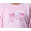 Mattel Womens' Barbie Classic Logo Sweater and Shorts Sleep Pajama Set Pink - 3 of 4
