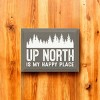 Slickblue Rustic Pine Wood Sign, "Up North Is My Happy Place", Multiple Colors, 9x12 Hanging Plaque - 3 of 3