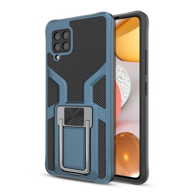 MyBat Hybrid Protector Case (with Ring Stand) Compatible With Samsung Galaxy A42 5G - Blue / Black