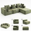 Resenkos Compressed Sofa, Space-Saving Cube Sofa, Magic Sofa for Living Room, Compact & Comfortable, Easy to Assemble, Corduroy, Beige - 3 of 4