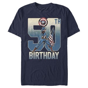 Men's Marvel Captain America 50th Birthday T-Shirt - 1 of 4