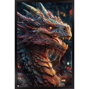 Trends International Wumples - Dragon Framed Wall Poster Prints - 1 of 4