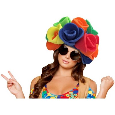 Funky Fresh Flowers Wig Adult Foam Costume Hat One Size Fits Most