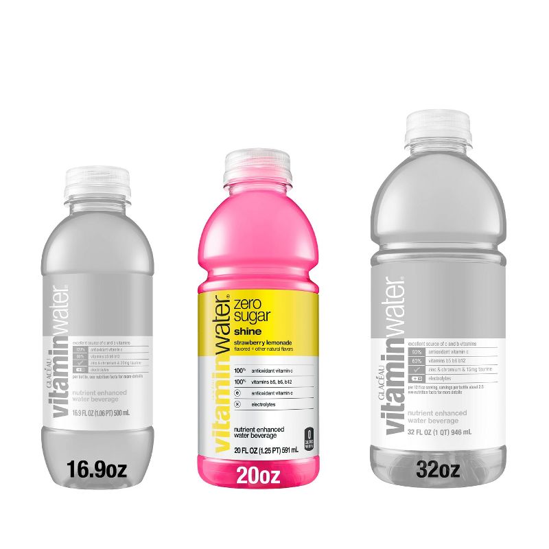 Vitamin Water Zero Strawberry Lemonade - 20 fl oz Bottle, 3 of 6