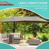TiramisuBest 14ft Double-Sided Outdoor Market Extra Large Patio Umbrella with Crank, Cross Base, Brown (for Deck, Lawn, Backyard and Pool) - 3 of 4