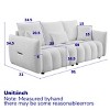 81" Teddy Fabric 3-Seater Sofa,Oversized Modern Upholstered Couch with Plush Backrest & Pillows for Living Room,Bedroom-Baofuwish - 4 of 4