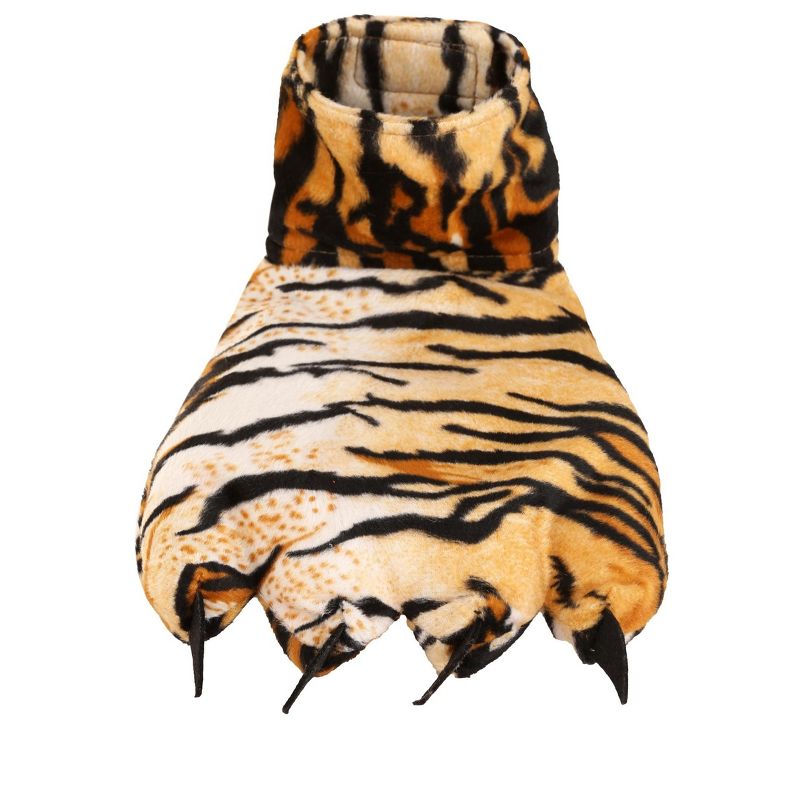 HalloweenCostumes.com One Size Fits Most  Tiger Paw Shoe Covers, Black/Brown/Brown, 3 of 4