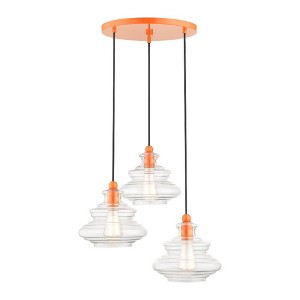 Livex Lighting Everett 3 - Light Pendant in  Shiny Orange - 1 of 4