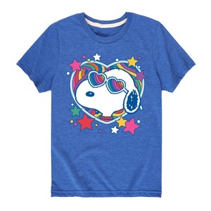 Boys' - Peanuts - Snoopy Groovy Heart Short Sleeve Graphic T-Shirt - 1 of 4