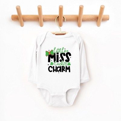 The Juniper Shop Little Miss Lucky Charm Baby Long Sleeve Bodysuit