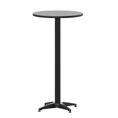 Flash Furniture Mellie 23.5" Black Round Metal Indoor-Outdoor Bar Height Table